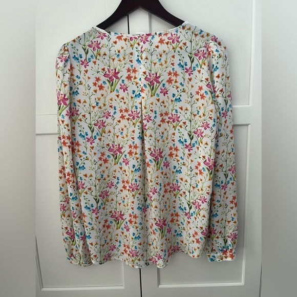 GAP WOMENS LONG SLEEVE FLORAL BLOUSE SIZE S - Picture 4 of 7